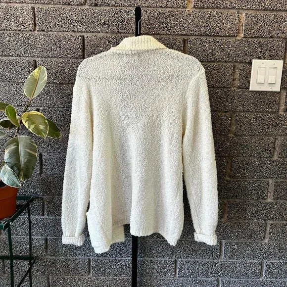 Vintage 1970s Le Chois Cream Cardigan - Picture 2 of 4